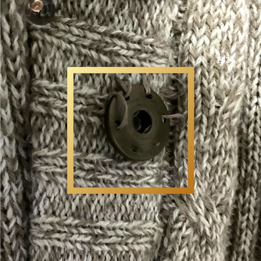 Hooked Up Hooded Sweater‎ SZ XL Women Dark Oak Ivory Winter Casual Corpcore Fall - Picture 6 of 8